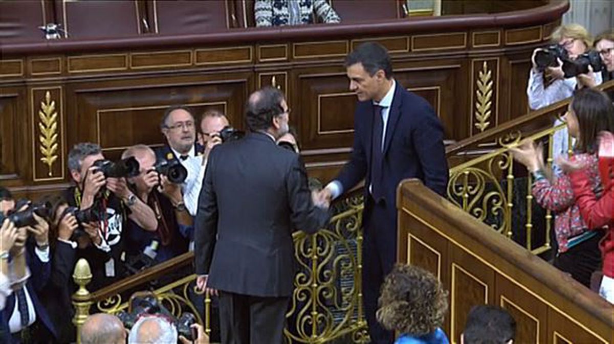 Pedro Sanchez eta Mariano Rajoy