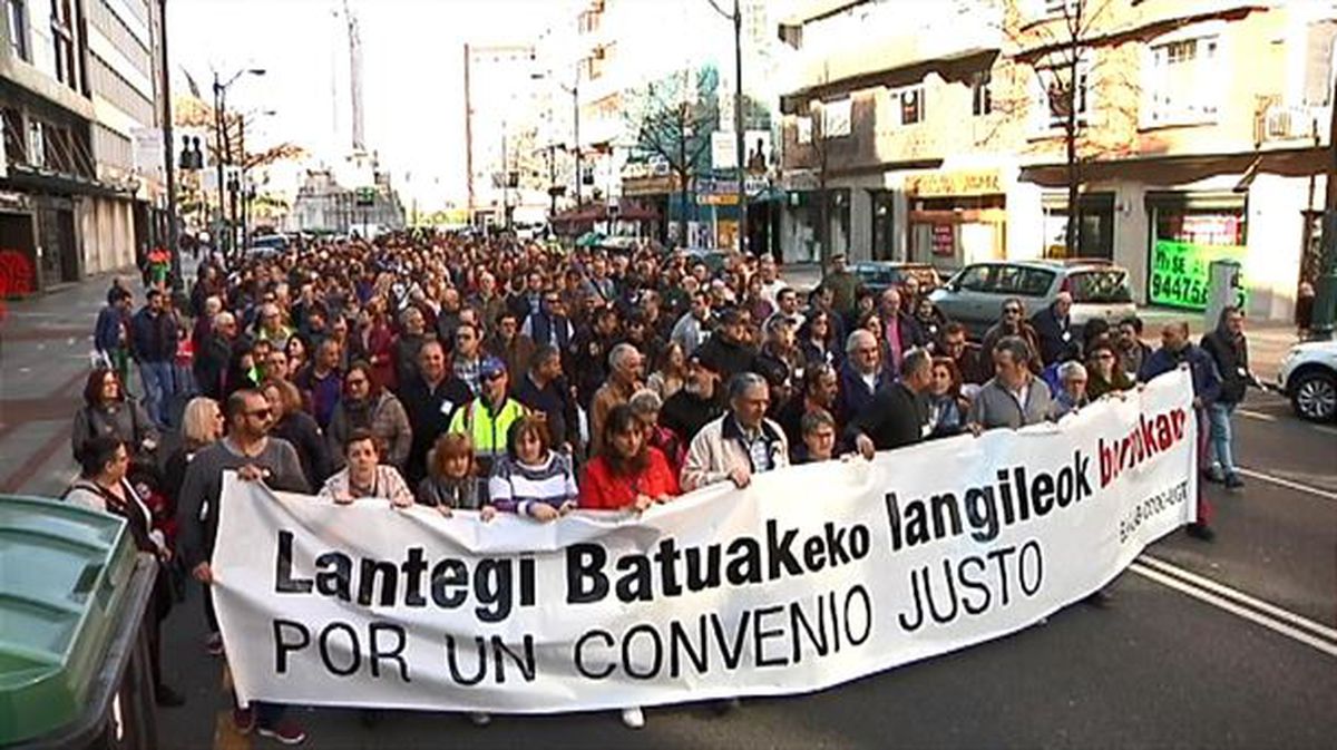 Manifestación de Lantegi Batuak en Bilbao. Foto: EiTB