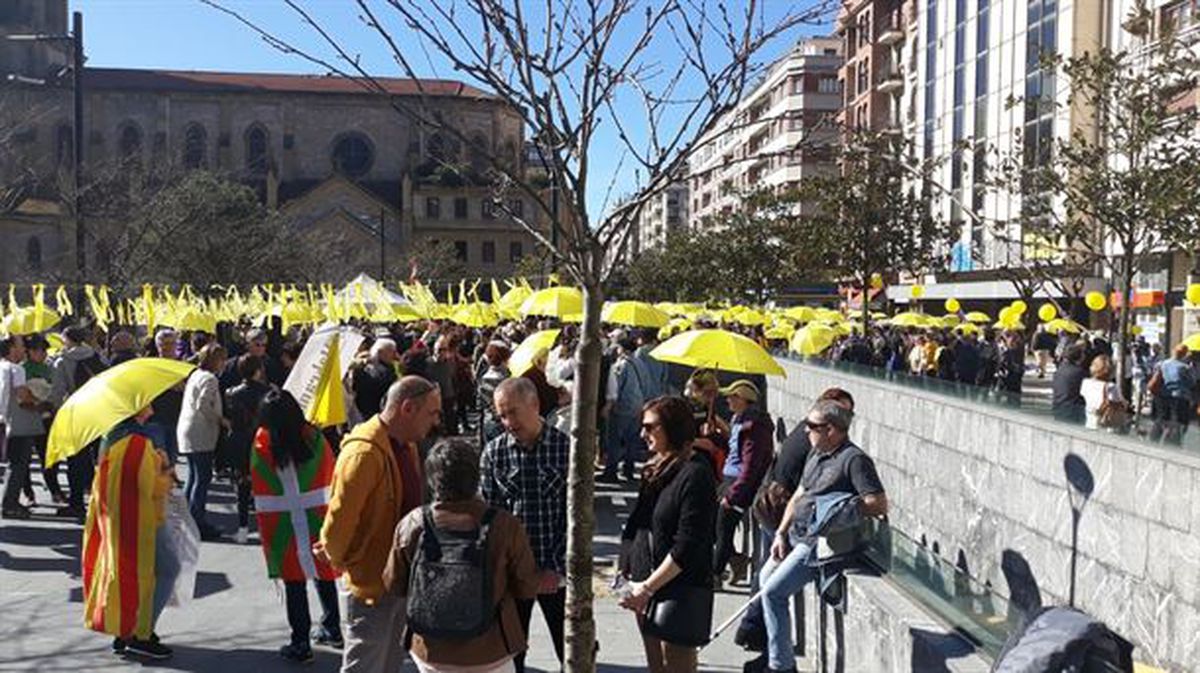 Manifestación Gure Esku Dago en Donostia. Maria Agirre | Euskadi Irratia