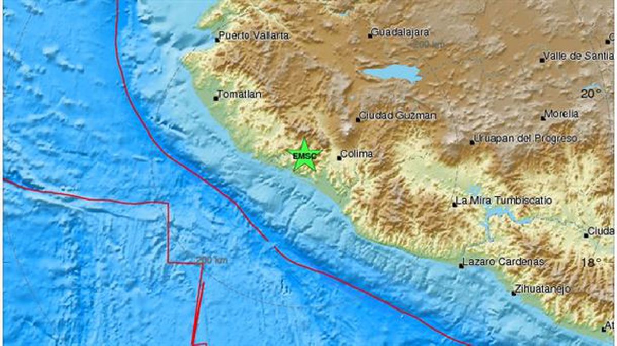 Localización aproximada del terremoto