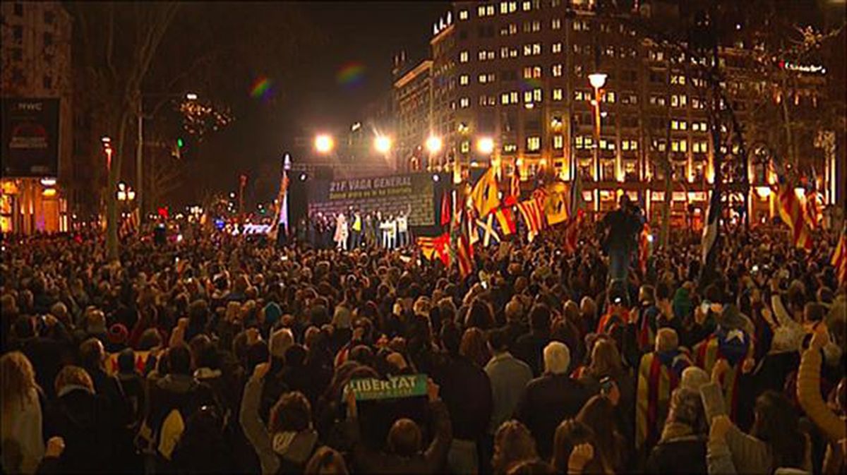 Manifestaciones en Cataluña contra el 'procés'