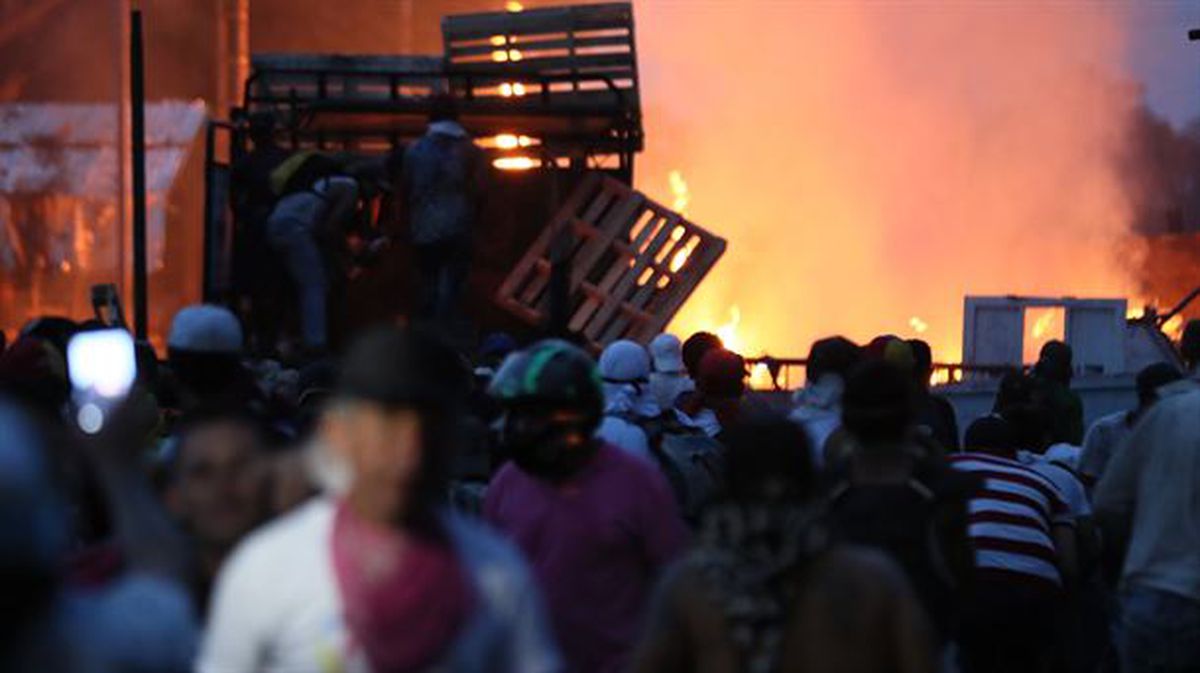 Disturbios en la frontera entre Colombia y Venezuela.