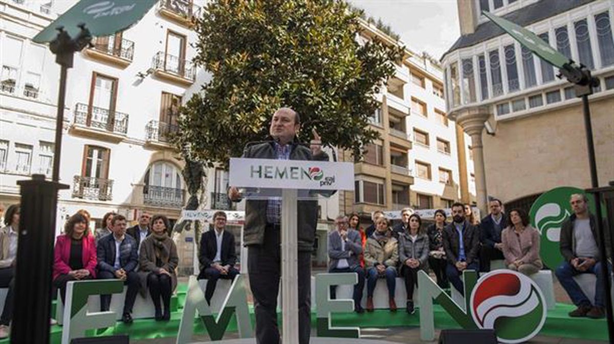 El presidente del PNV, Andoni Ortuzar, en Vitoria-Gasteiz. Foto: Efe