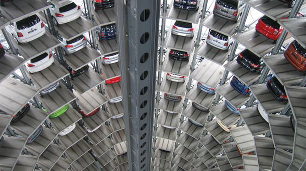 Foto de un parking vertical