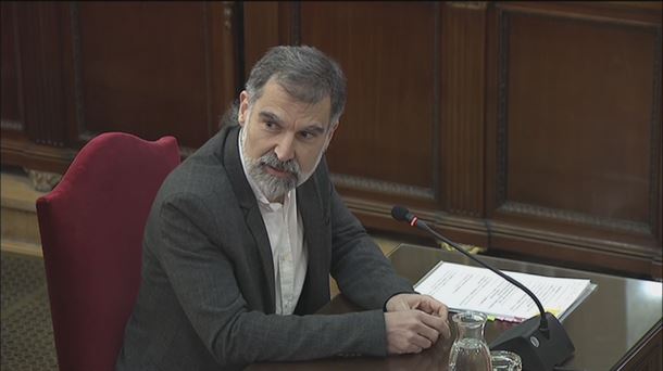 Jordi Cuixart prozes-aren kontrako epaiketan.