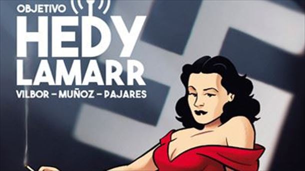 Portada del cómic "Objetivo Hedy Lamarr" 