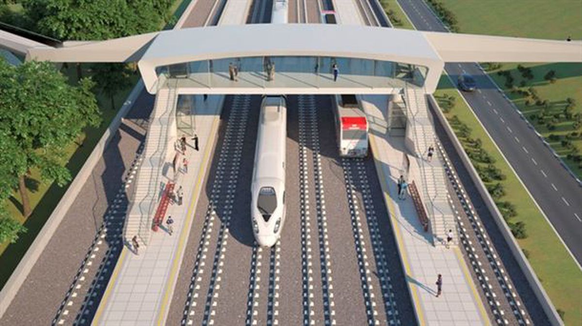 Proyecto constructivo de la nueva estación ferroviaria de Astigarraga (Gipuzkoa). Imagen: Irekia