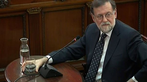 Mariano Rajoy durante el juicio del ''procés''