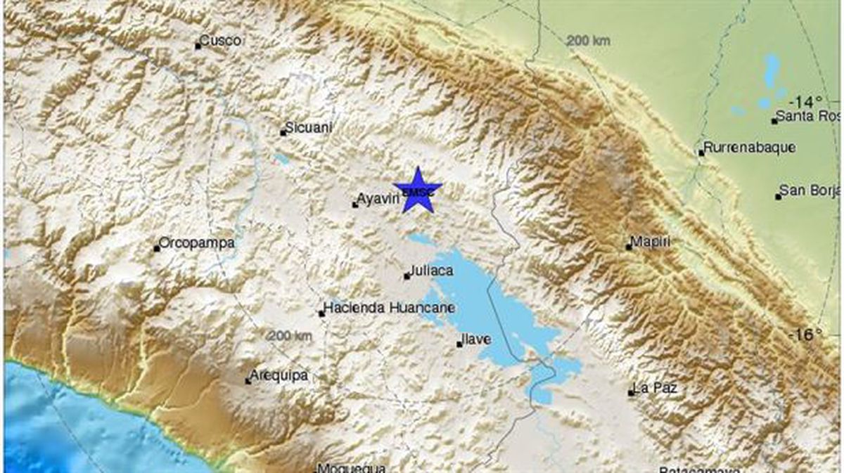 El epicentro del sismo de 7 grados en la escala de Richter en Perú