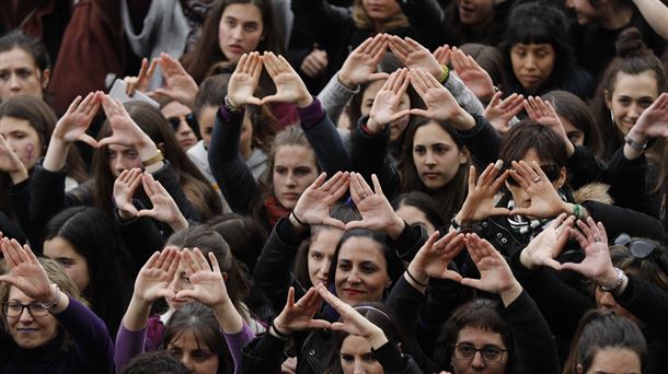 Actos de protesta el Día Internacional de la Mujer.