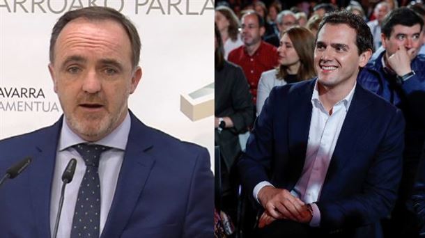 Javier Esparza y Albert Rivera.