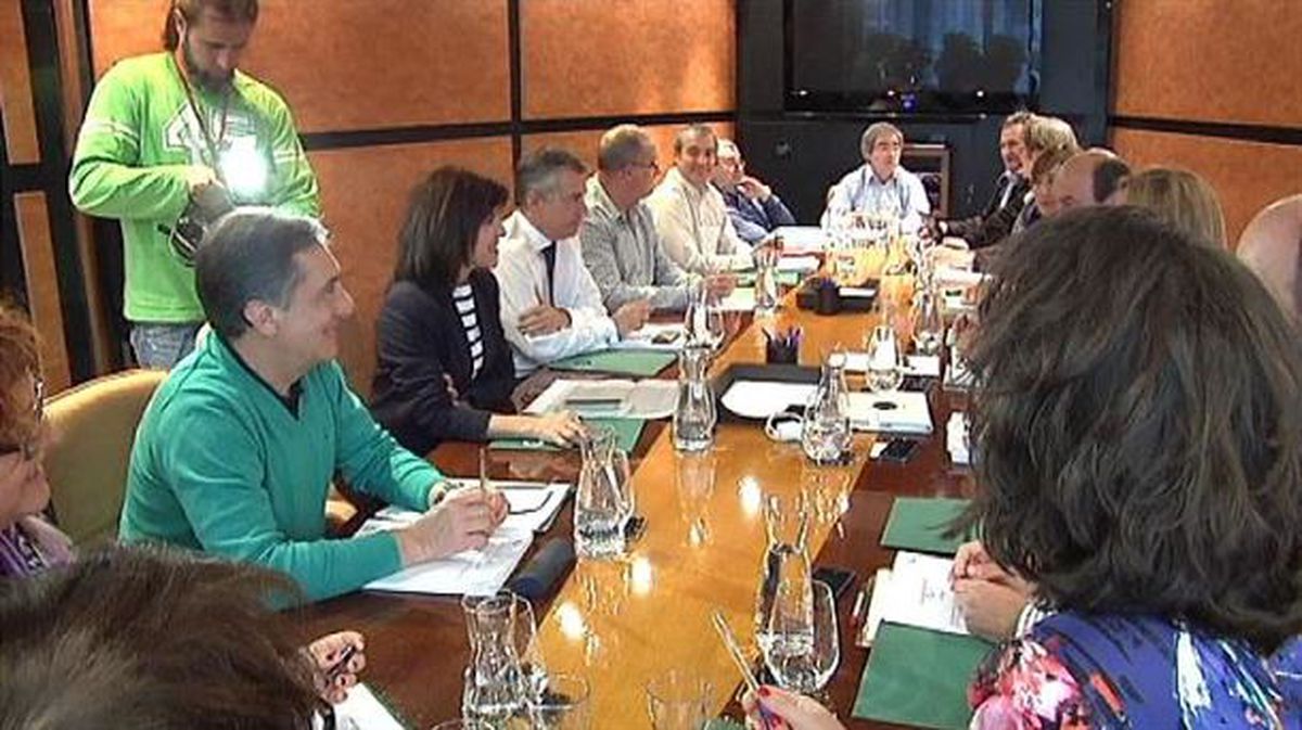 Reunión del EBB del PNV. Imagen obtenida de un vídeo de ETB.
