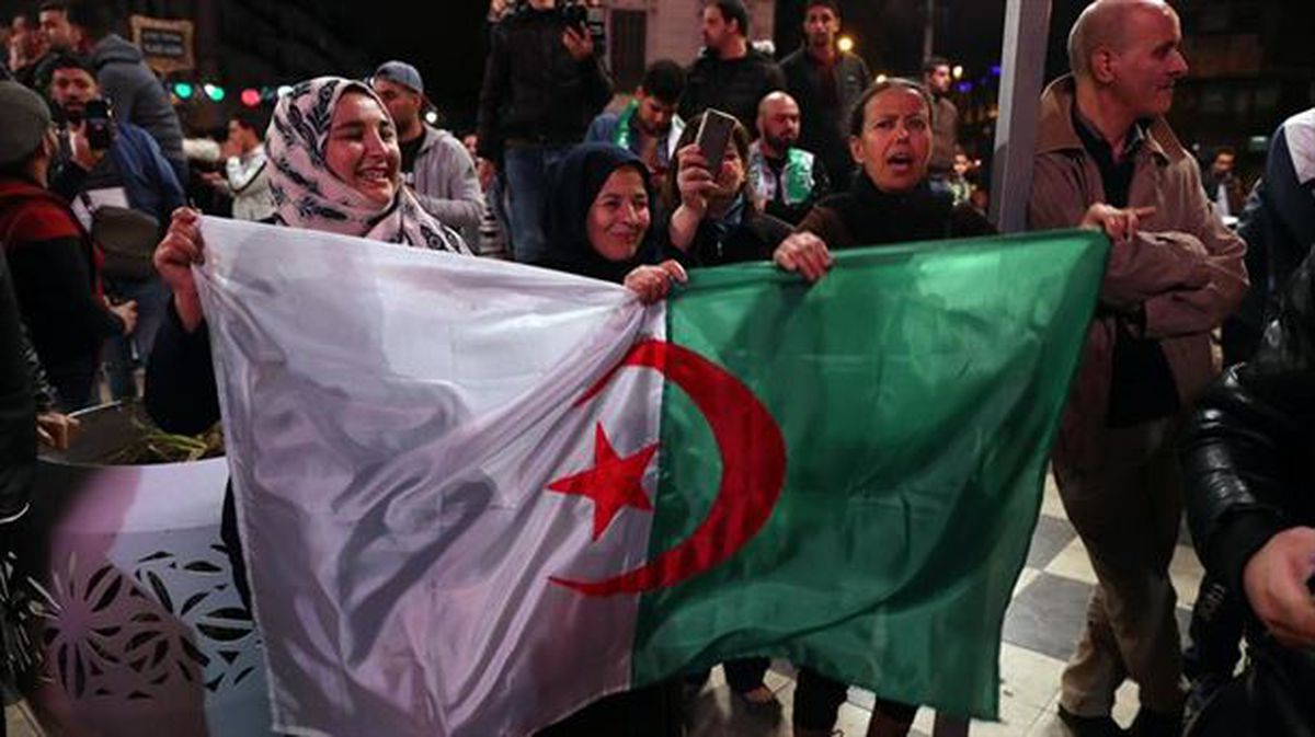 Protesta estudiantil en Argelia.