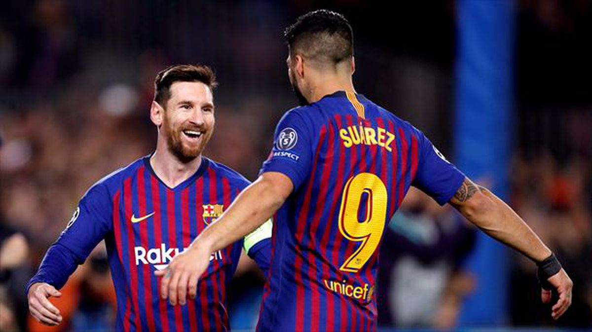 Leo Messi eta Luis Suárez