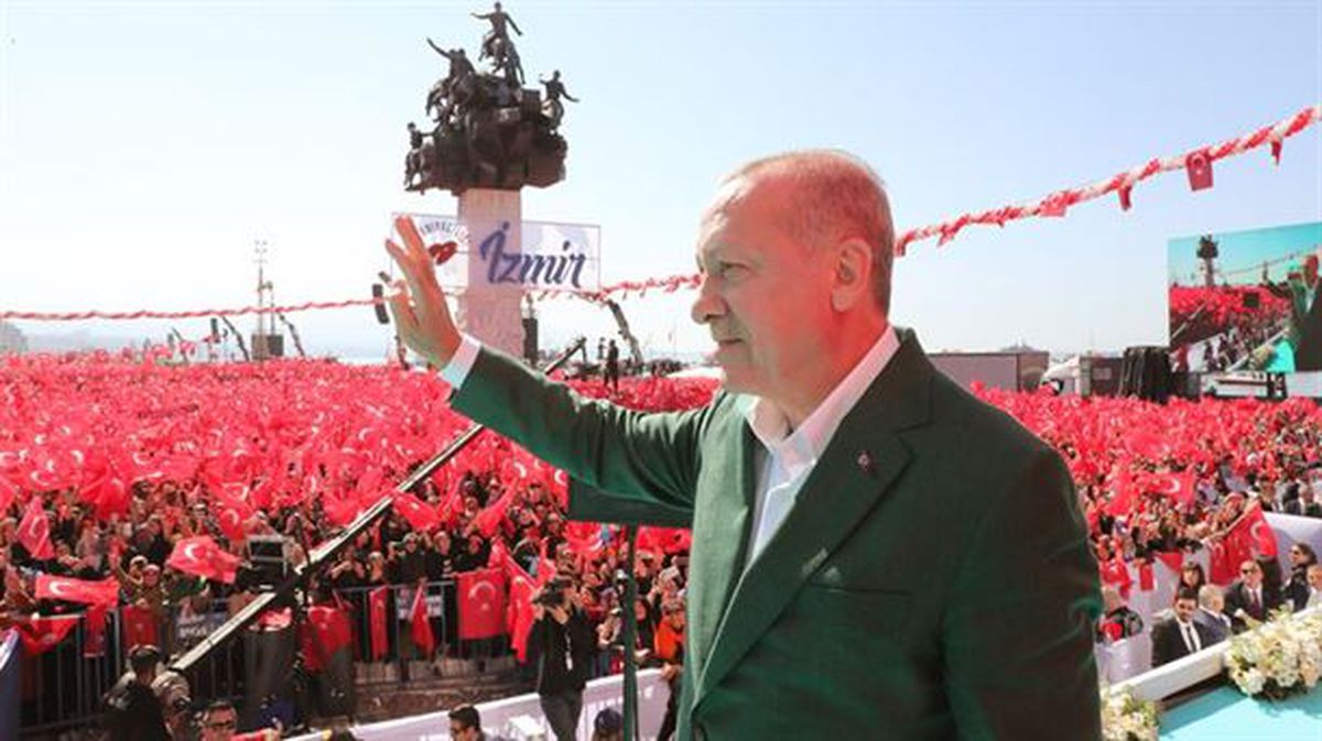 El presidente de Turquía, Recep Tayyip Erdogan, durante la campaña. Foto: Efe