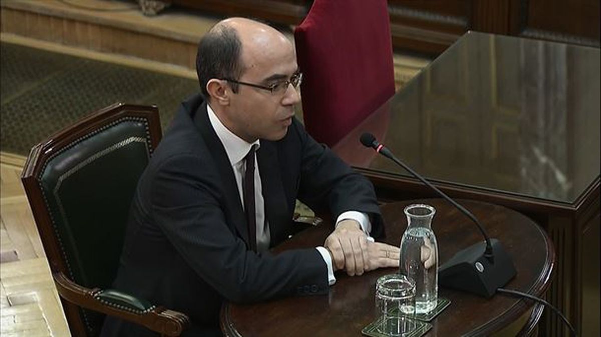 Felipe Fernández Rico durante su declaración en el Tribunal Supremo