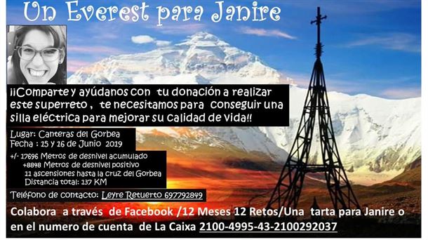 Cartel del reto "Un Everest para Janire".