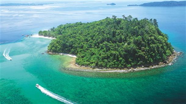 Vista aérea de la Isla de Borneo