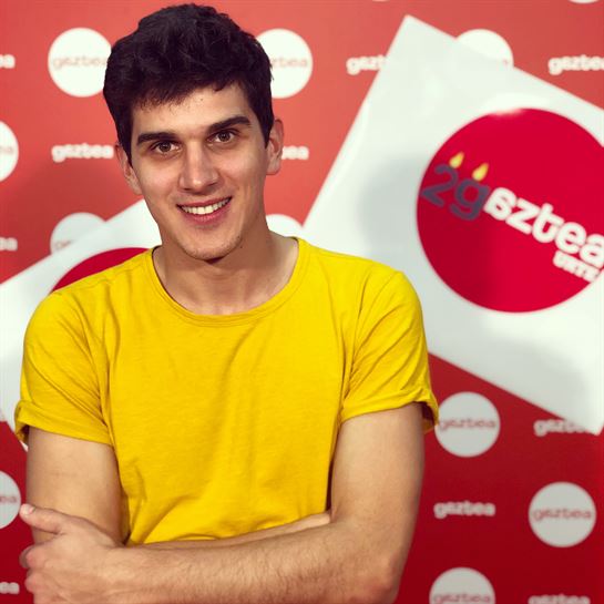 Joseba Sacristan en el 29 aniversario de Gaztea