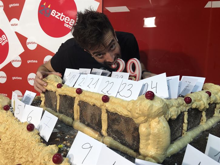 Julen Telleria en el 29 aniversario de Gaztea