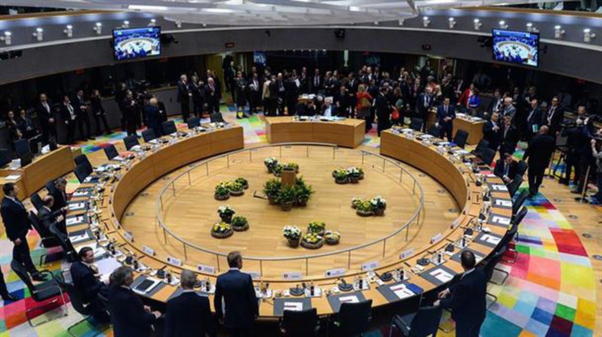La mesa redonda del Consejo Europeo, este jueves en Bruselas (Bélgica). Foto: EFE