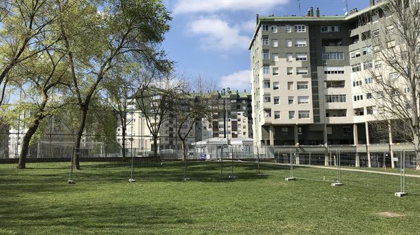 Obras en el parque de Aranbizkarra.