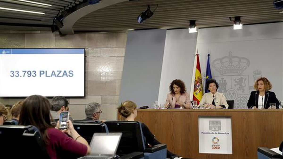 Presentaciónde la OPE del Gobierno de España en 2019. Foto: Efe