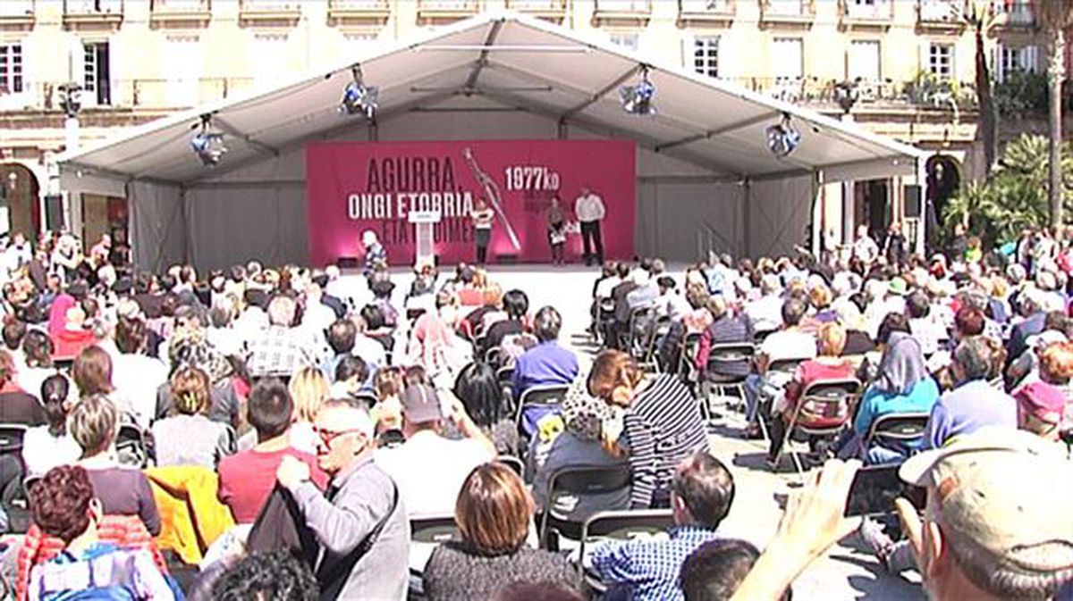 Acto de EH Bildu en Bilbao. Foto: EiTB