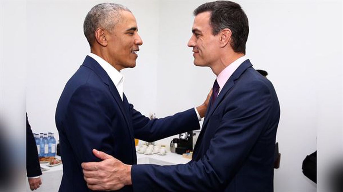 Pedro Sanchez eta Barack Obama