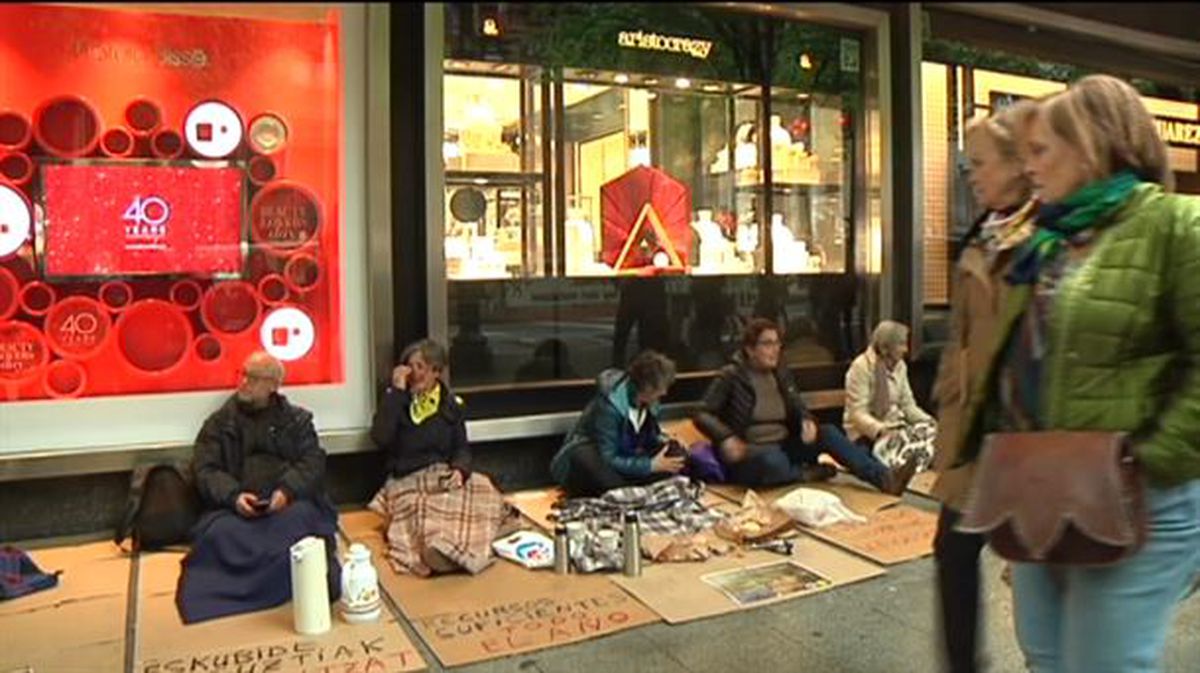 Protesta de Ongi Etorri Errefuxiatuak en Bilbao