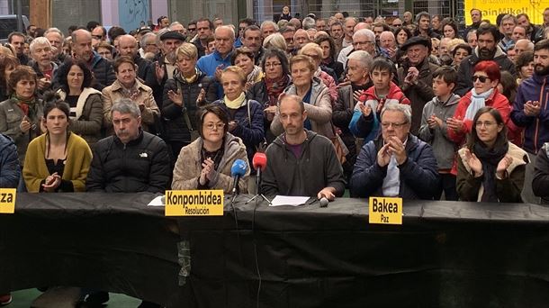 Rueda de prensa de Sare en Errenteria. Foto: EiTB