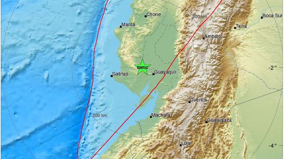 El temblor ha tenido lugar a 35 kilómetros al suroeste de Pedro Carbo