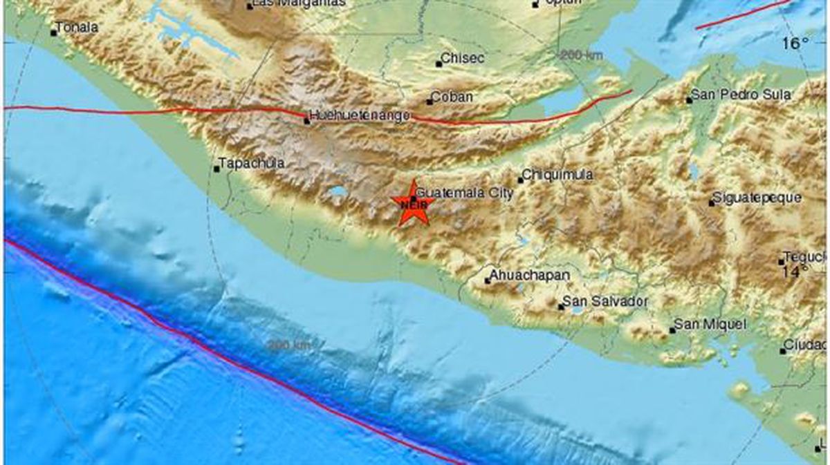 El temblor ha tenido lugar a 6 kilómetros al sur de la Ciudad de Guatemala