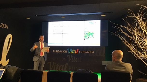 Rueda de prensa en la nueva sala de la Fundación Vital.