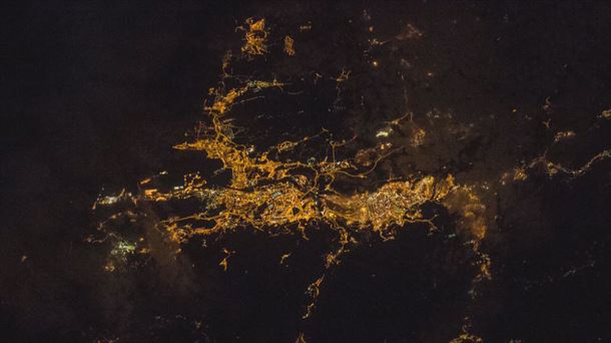 Bilbao desde la estación espacial internacional