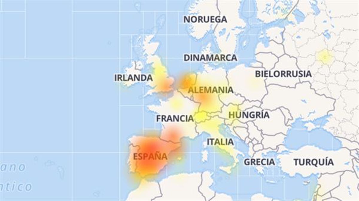 Mapa de fallos de Whatsapp