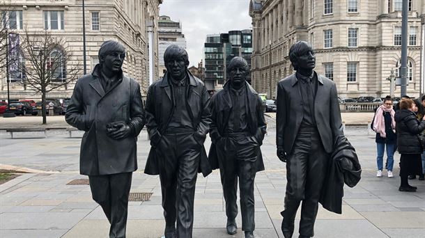 Escultura de Los Beatles, en Liverpool
