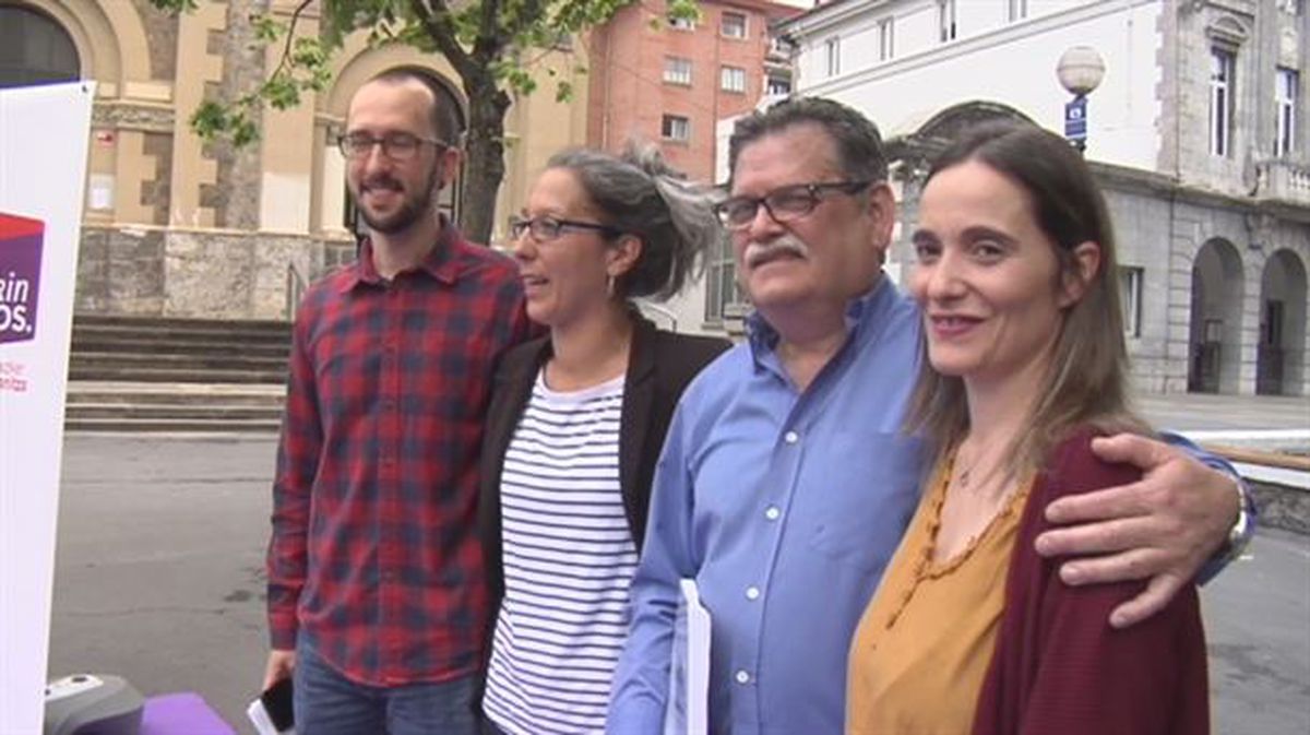 Candidatos de Elkarrekin Podemos en el Valle del Trápaga