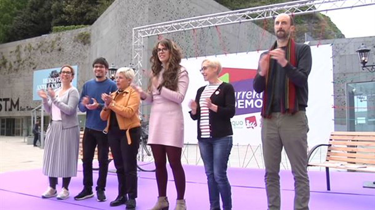 Acto de Elkarrekin Podemos en Donostia. Foto: EiTB