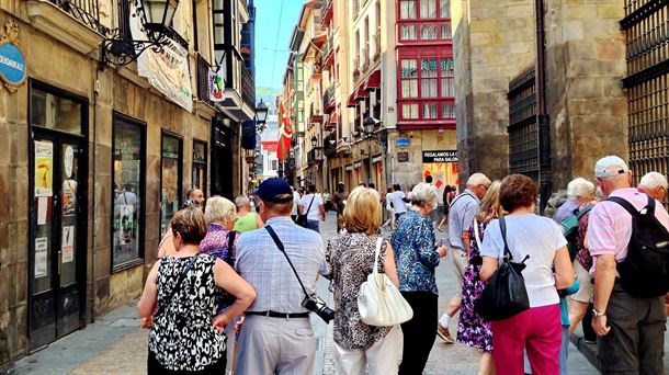 Turistas en Bilbao