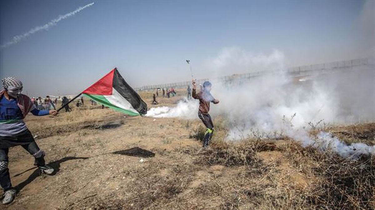 Palestinarrak protestan, Nakba egunean