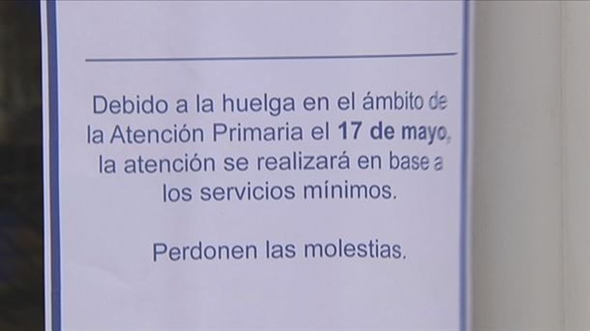 Aviso de huelga en la Atención Primaria.