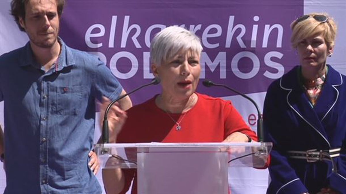 Miembros de Elkarrekin Podemos en Hernani