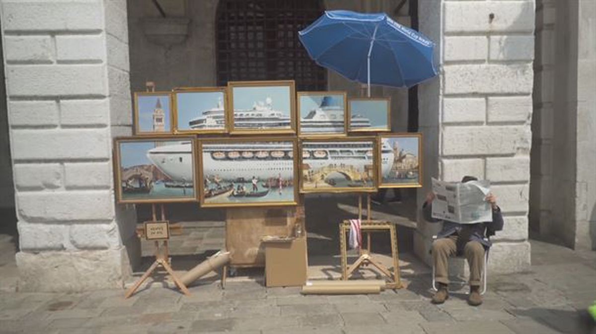 El puesto callejero de Banksy en Venecia