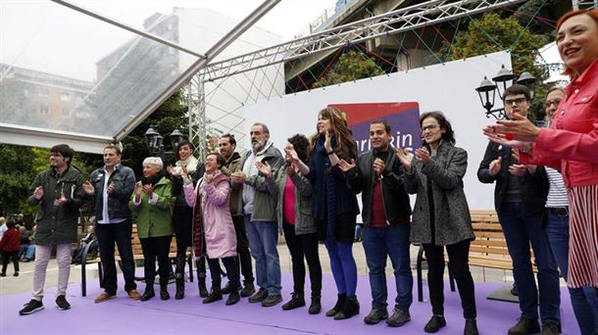 Acto de último día de cierre de campaña de Elkarrekin Podemos.