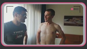 Markel Irizar eta taldeko osteopata 