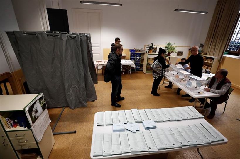 Iruñean, hauteslekuak zabalik. (Argazkia: EFE)