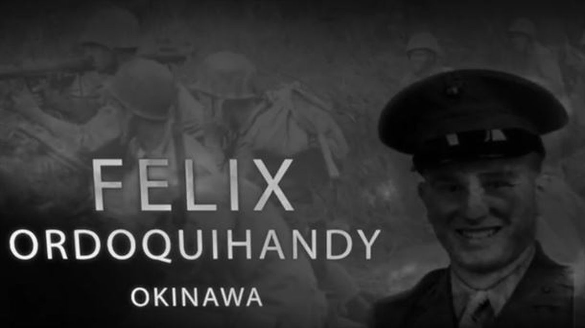 Felix Ordoquihandyk Okinawan (Japonia) borrokatu zuen. Artxiboko irudia.