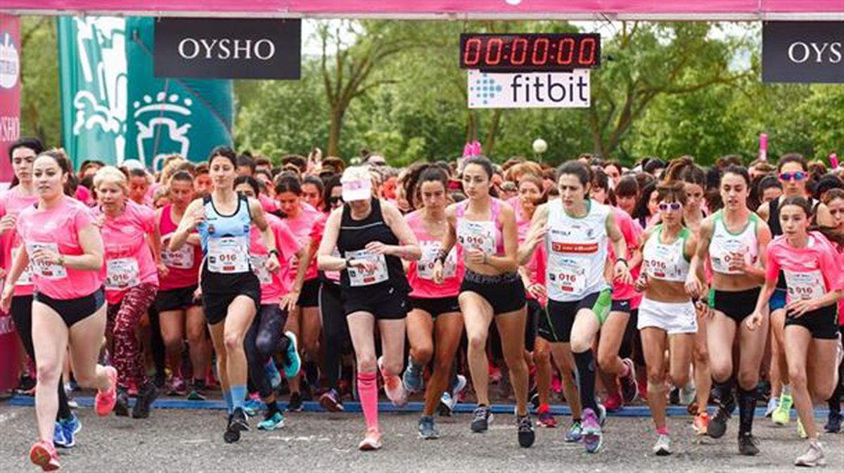 Imagen de la carrera por las mujeres en Vitoria