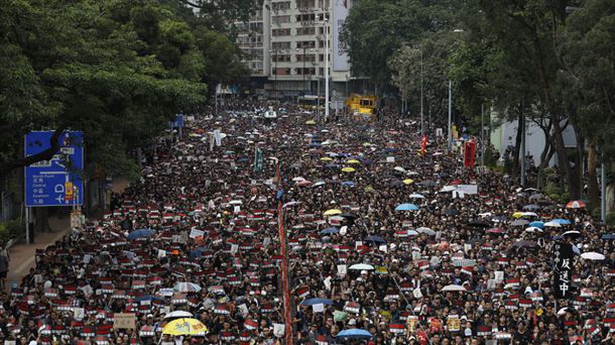 Manifestazioa, Hong Kongen. 